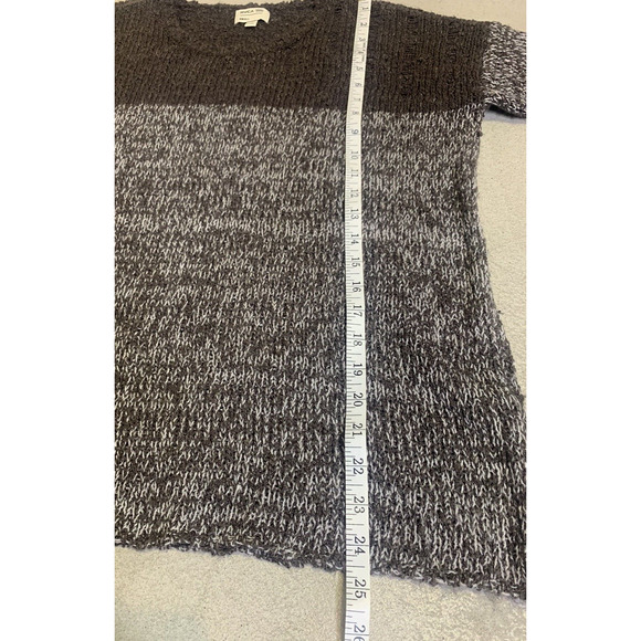 RVCA Sweater Womens Small Brown Tweed 100% Acrylic Skater Chunky Knit Pullover - Picture 9 of 10